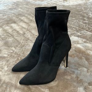 Black sock booties